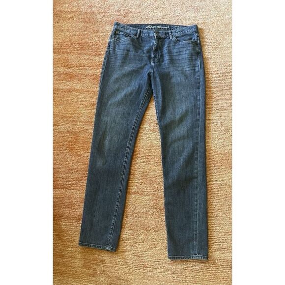EDDIE BAUER & Women's Boyfriend Mid-Rise Blue Jeans - Slim Fit Size T8 - Picture 1 of 11